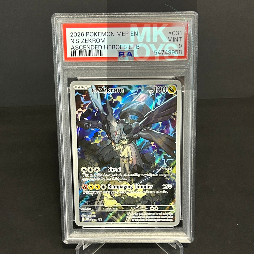 PSA 9 - Pokémon TCG - N’s Zekrom #031 - Ascended Heroes ETB - Black Star Promo - MEP031