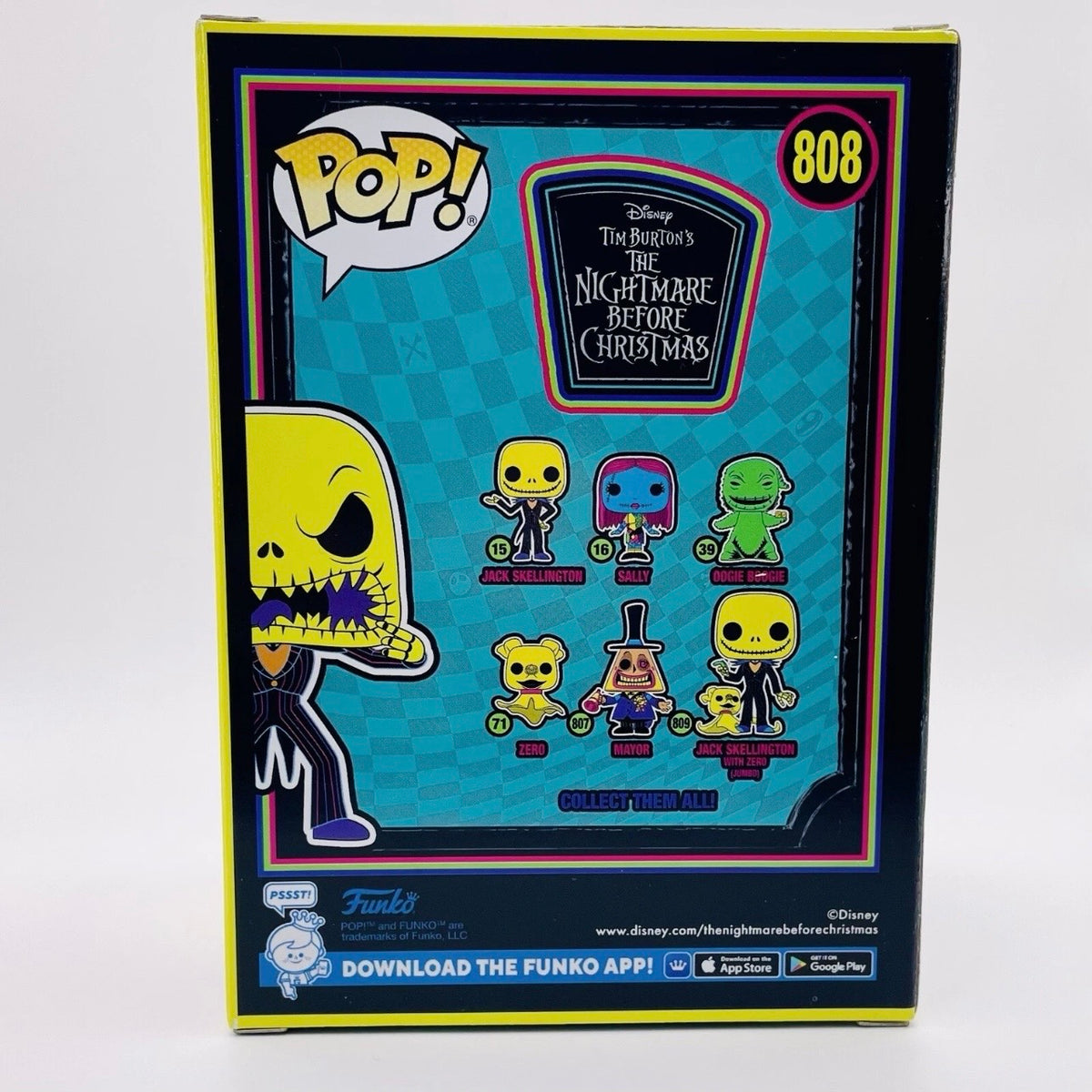 Funko Pop! Disney: The Nightmare Before Christmas - Jack Skellington #808 Blacklight - GameStop Exclusive