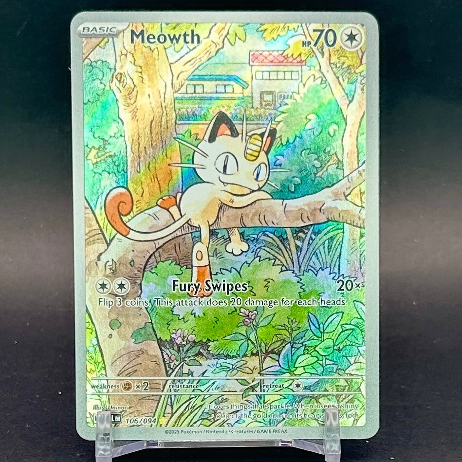 NM - Pokémon TCG - Meowth 106/094 Illustration Rare - Phantasmal Flames (1)