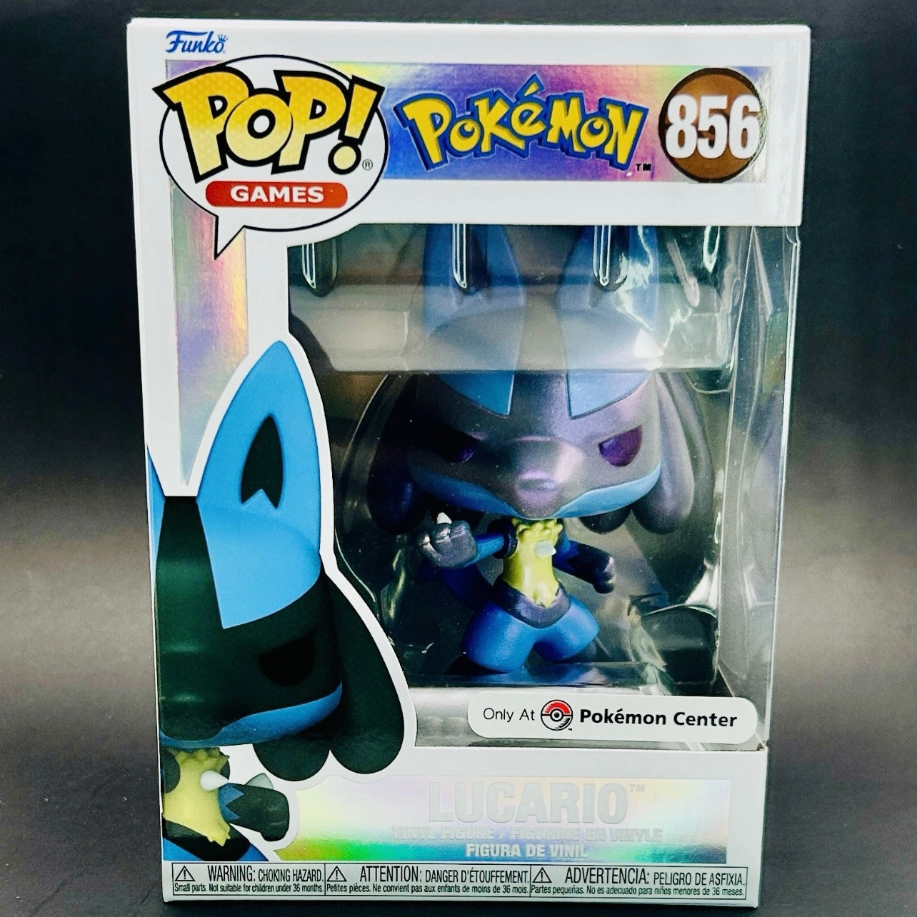Funko Pop! Games: Pokémon- Lucario #856 Pearlescent (Pokémon Center Exclusive)