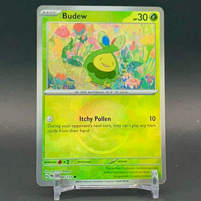 NM - Pokémon TCG - Budew 004/131 Poké Ball Reverse Holo - Prismatic Evolutions