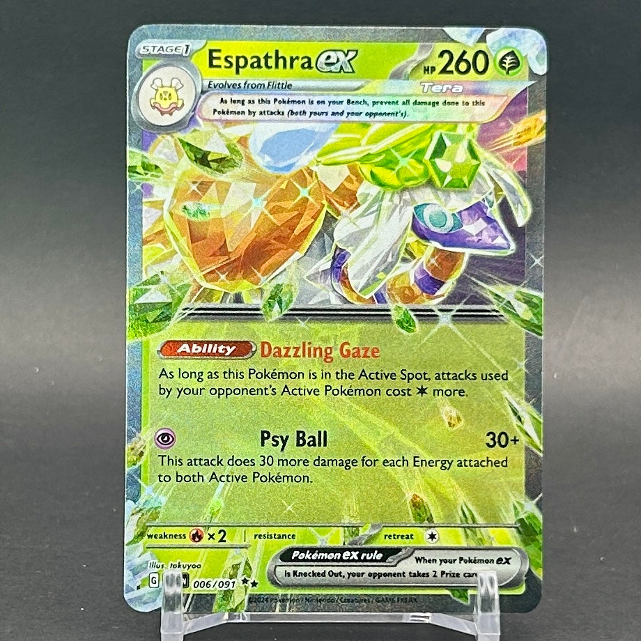 NM - Pokémon TCG - Espathra EX 006/091 Double Rare - Paldean Fates