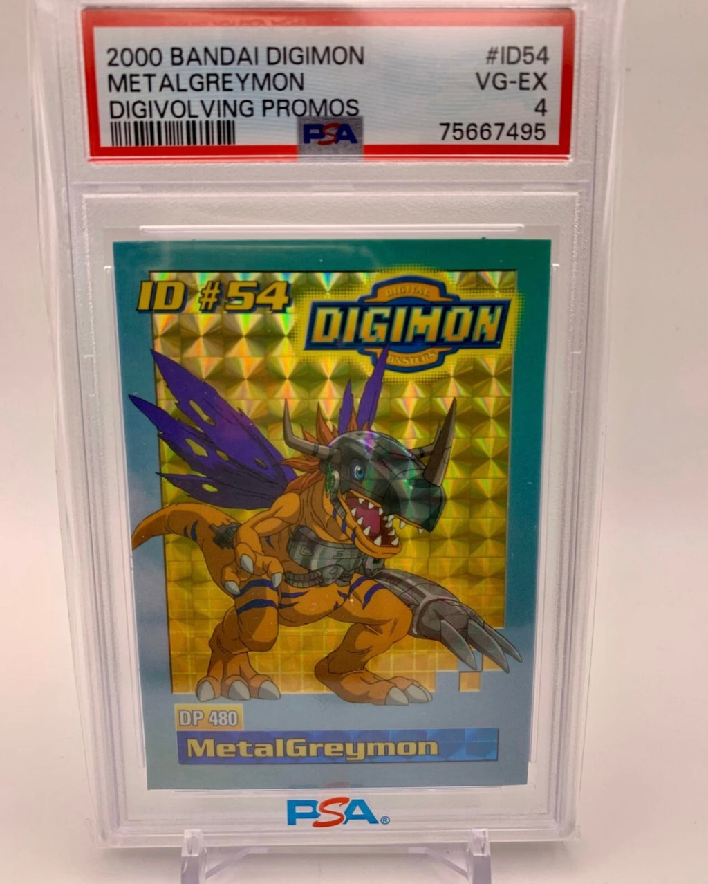 PSA 4 Digimon - Metalgreymon #ID54 - 1999 Digimon Card Toy Exclusive Promo - Bandai (POP 1)