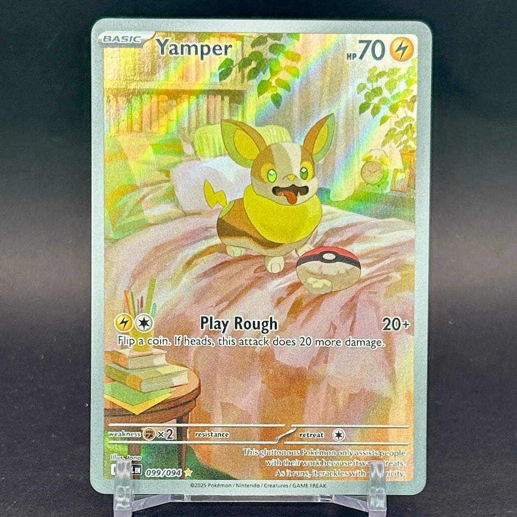 NM - Pokémon TCG - Yamper 099/094 Illustration Rare - Phantasmal Flames