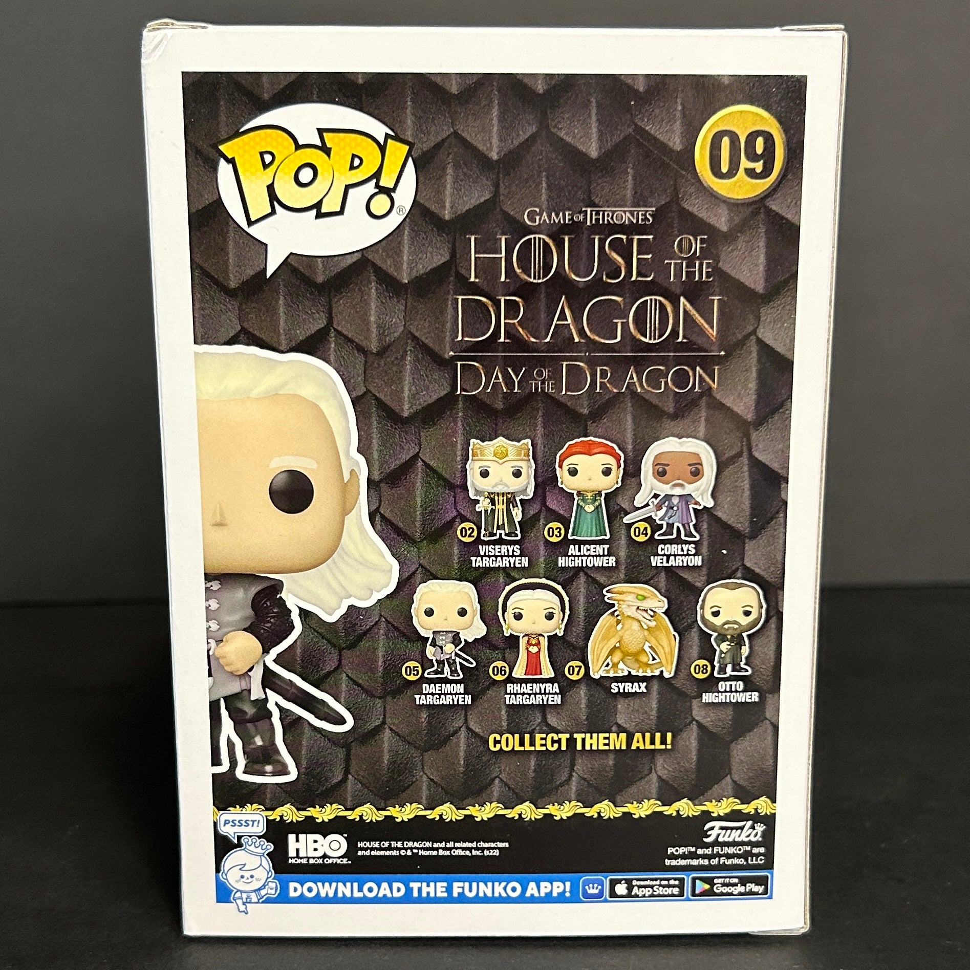 Funko Pop! House of the Dragon - Daemon Targaryen with Dragon Egg #09 (corner ding - see photos)