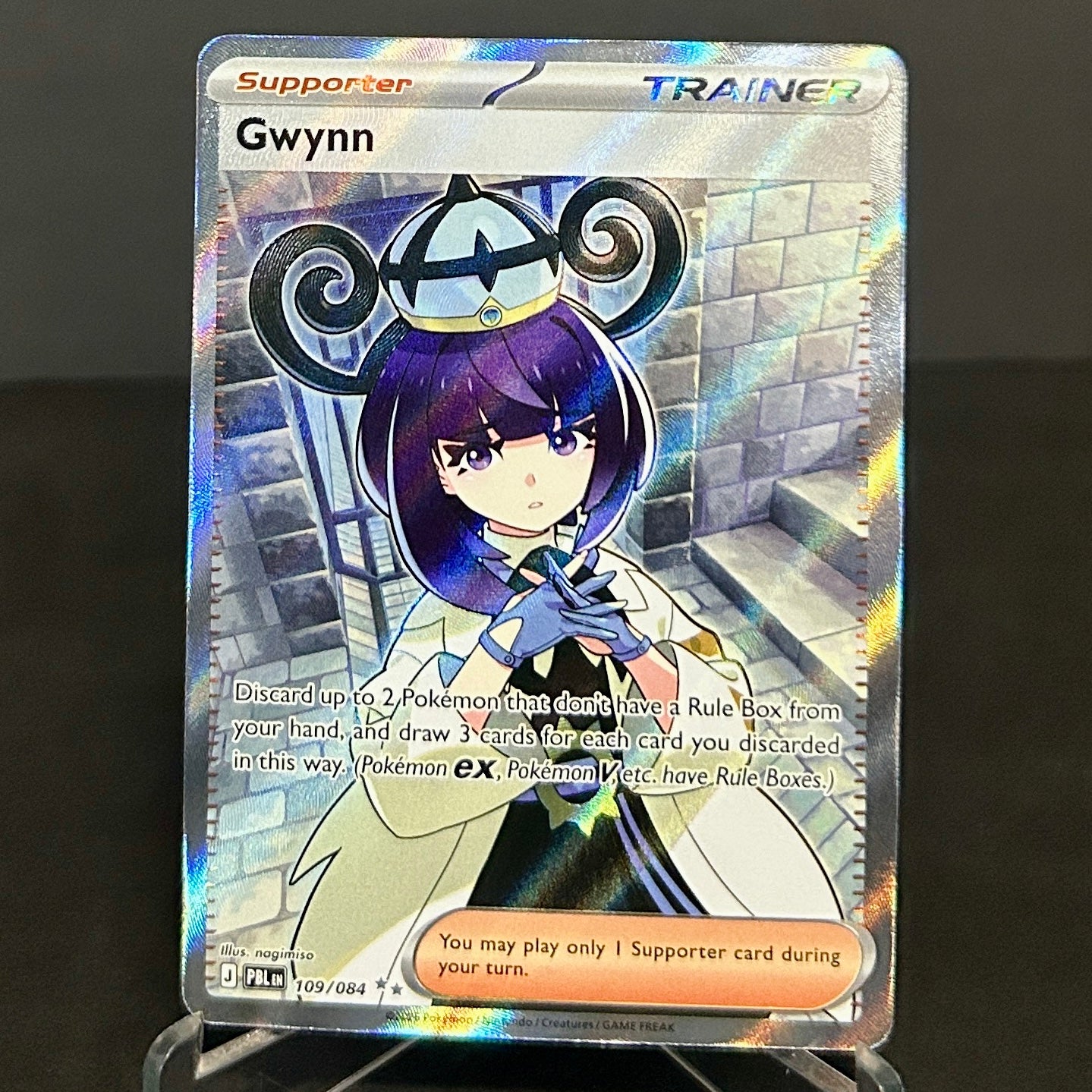 NM - Pokémon TCG - Gwynn 109/084 Full Art - Pitch Black