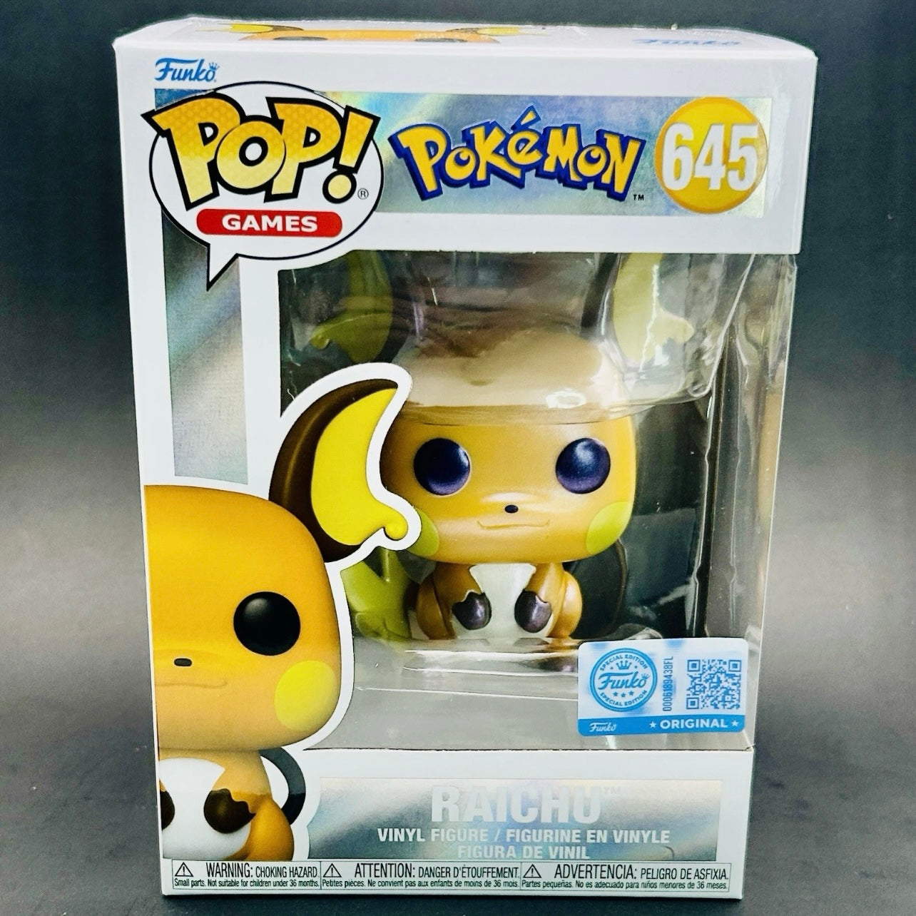 Funko Pop! Games: Pokémon - Raichu #645 Pearlescent - Pokémon Center Exclusive