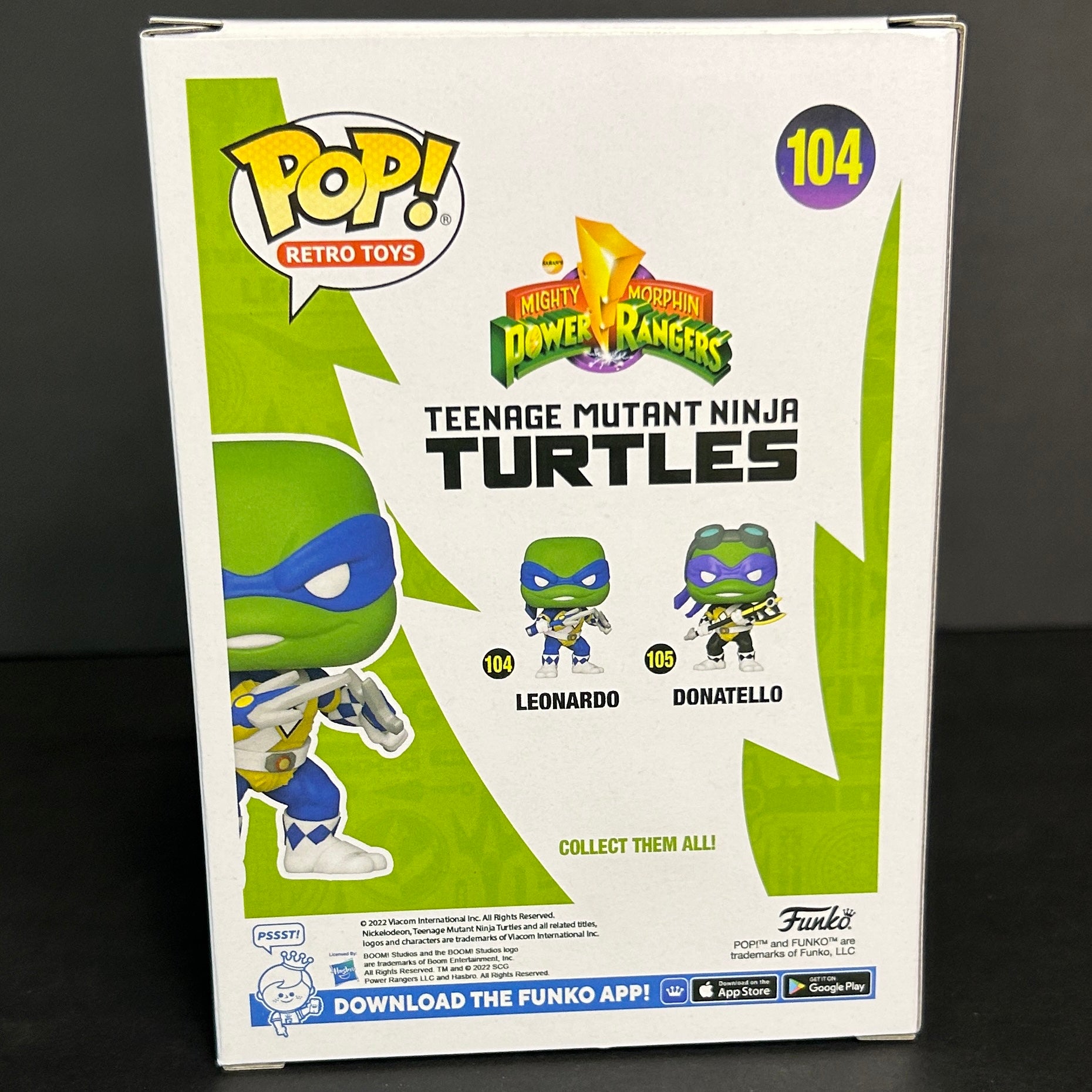Funko Pop! Retro Toys: Leonardo #104 Blue Ranger - 2022 Summer Convention Exclusive