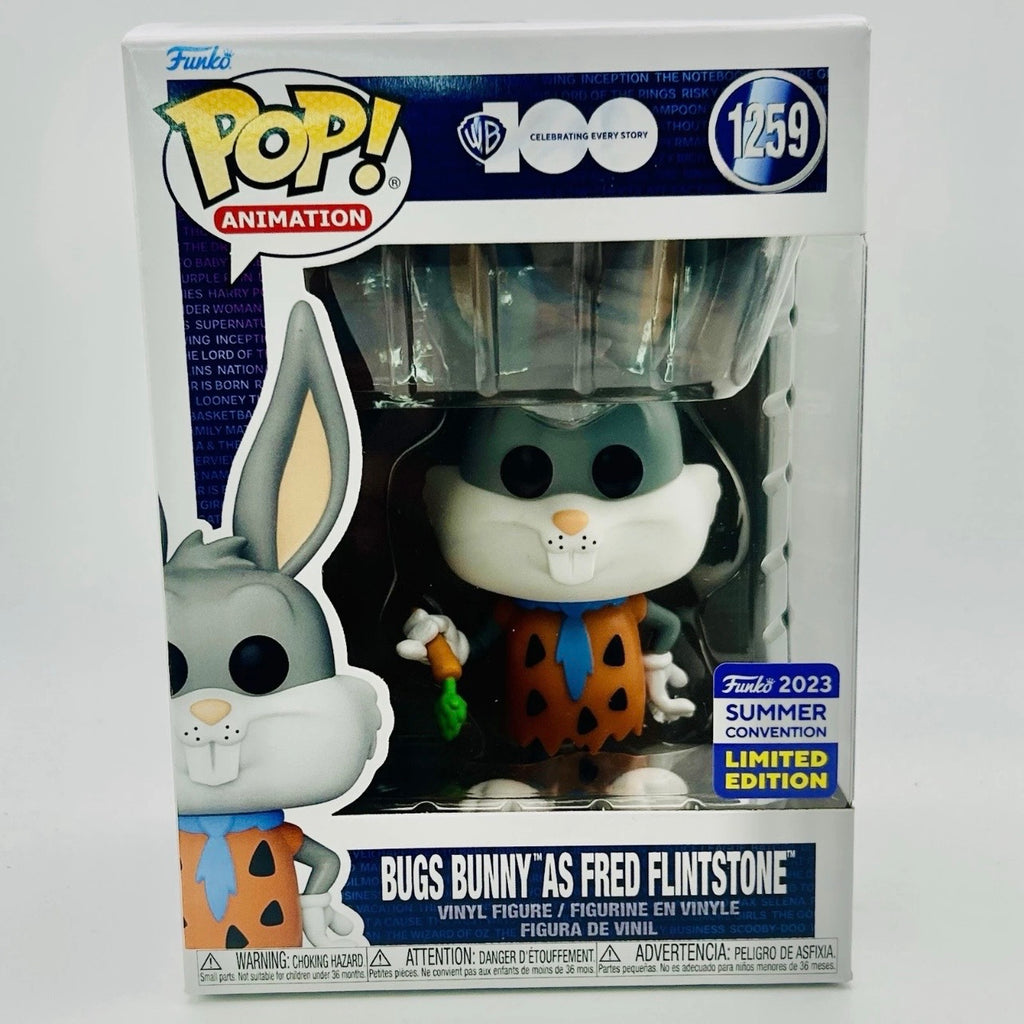 Funko Pop! Animation: Warner Brothers 100th Anniversary - Bugs Bunny as Fred Flintstone #1259 - 2023 SDCC Summer Convention Exclusive