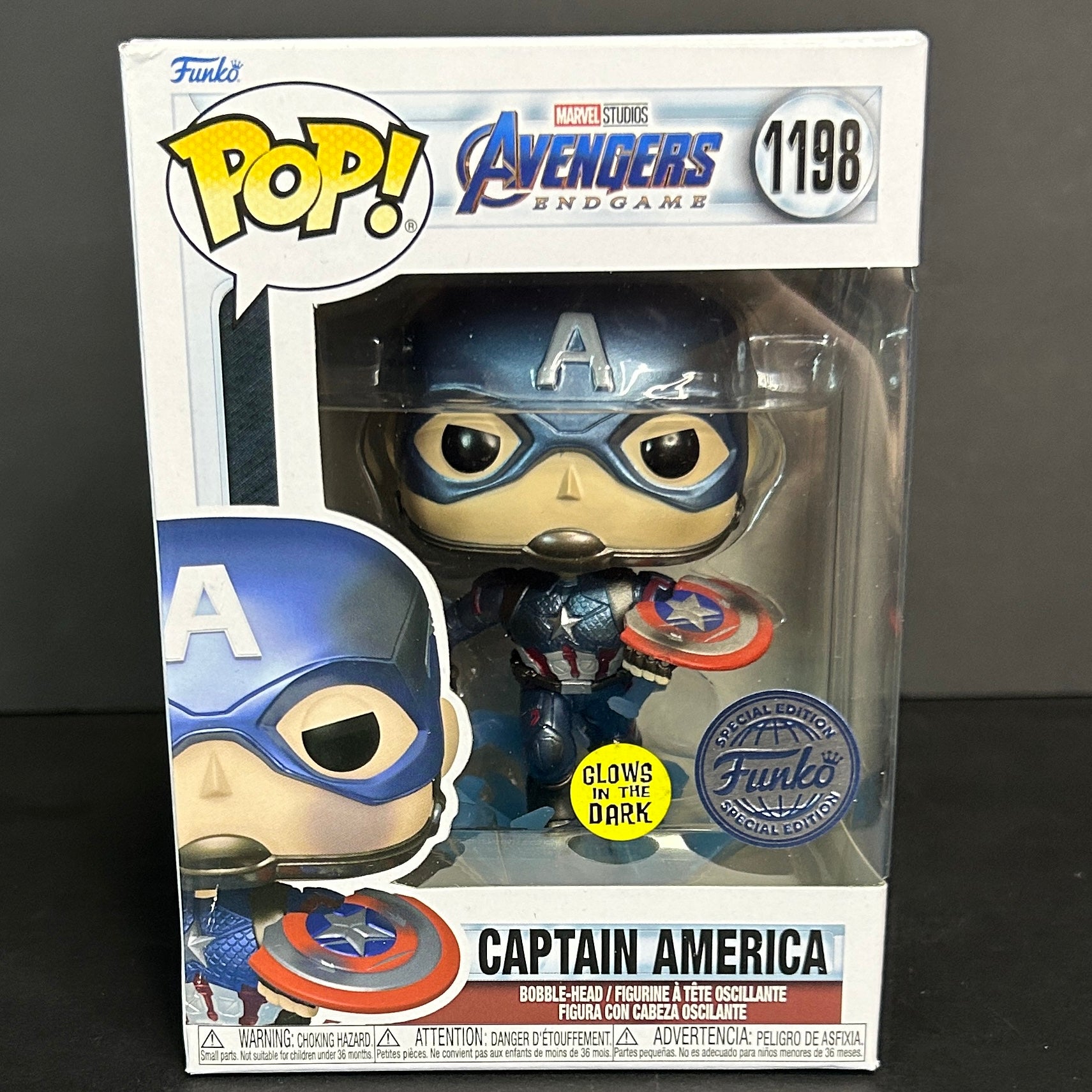 Funko Pop! Avengers: Endgame - Captain America #1198 Special Edition Glow in the Dark