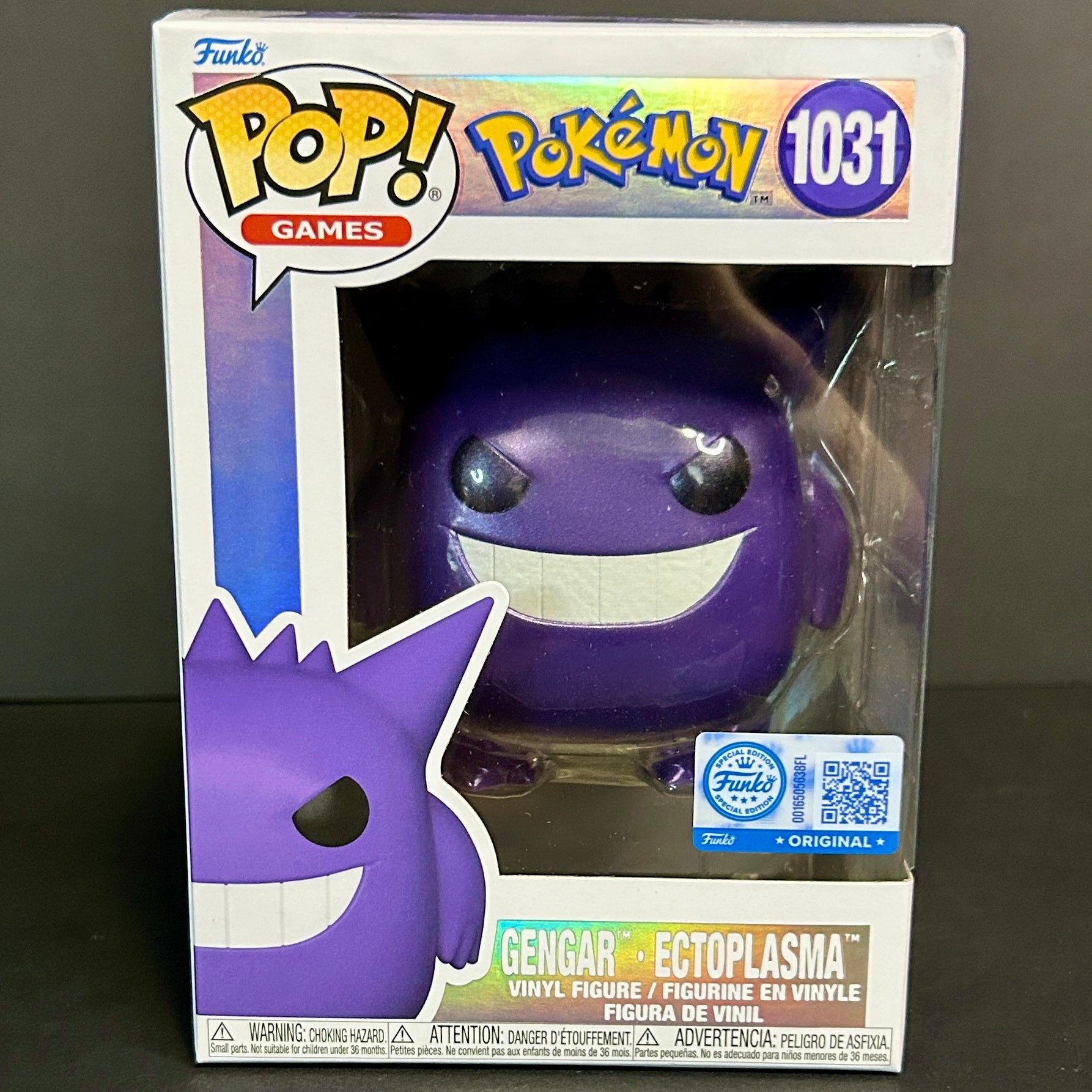 Funko Pop! Games: Pokémon- Gengar #1031 Pearlescent - Pokémon Center Exclusive