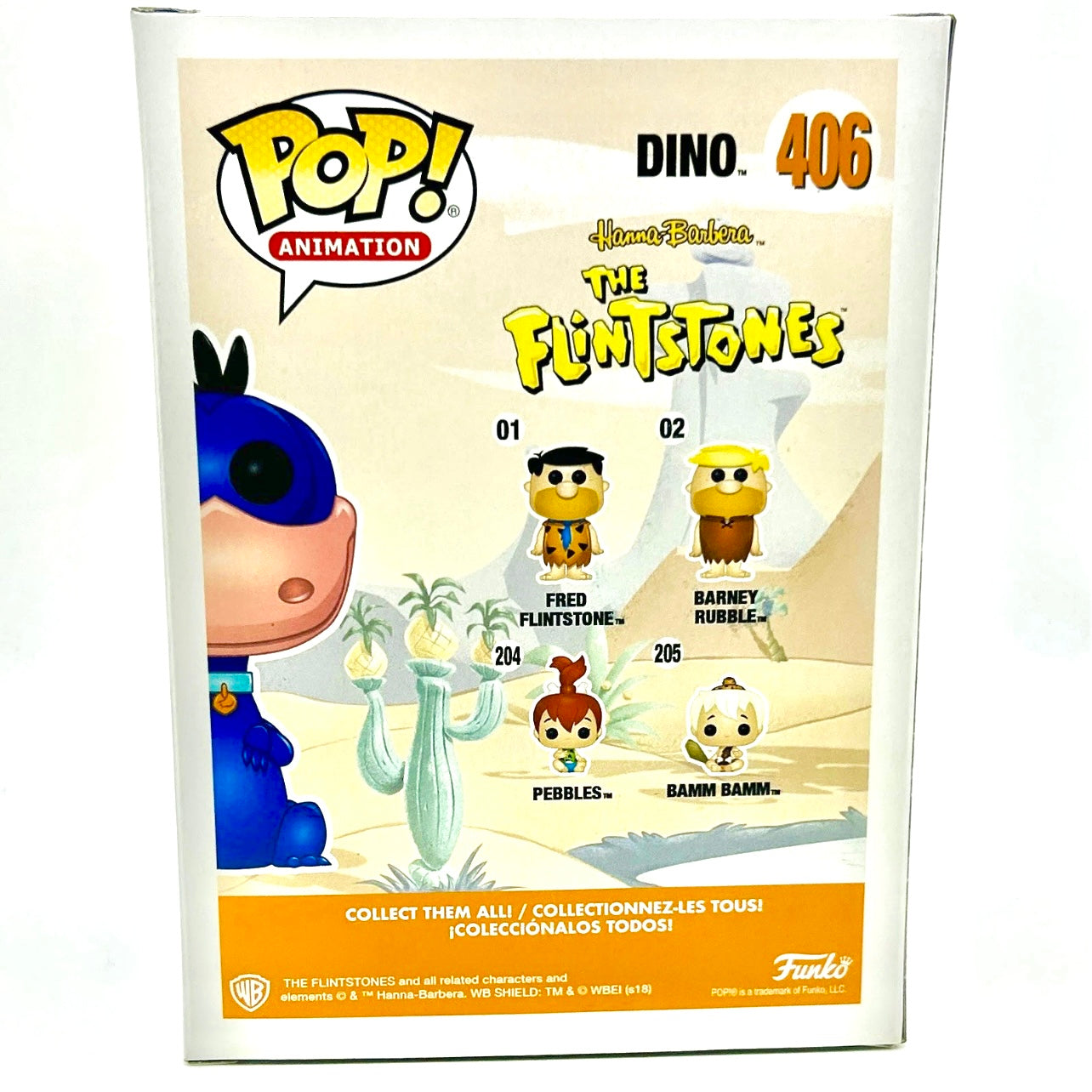 Funko Pop! Animation: The Flintstones - Dino #406 (Blue Variant) Hanna Barbera LE 2500pcs Funko Shop Exclusive