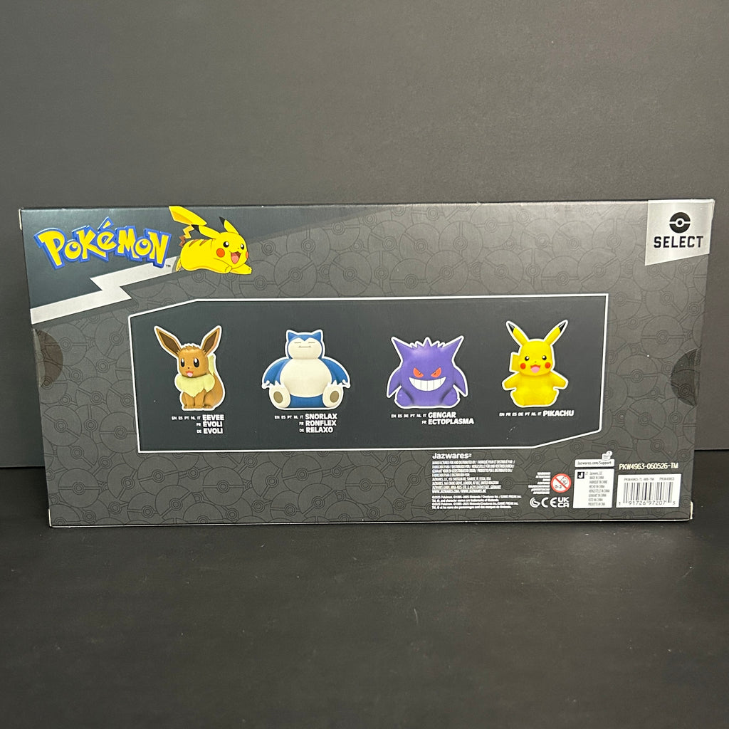 Pokémon Select 4-Pack Vinyl Figures - Bulbasaur, Squirtle, Pikachu, Charmander - Jazwares