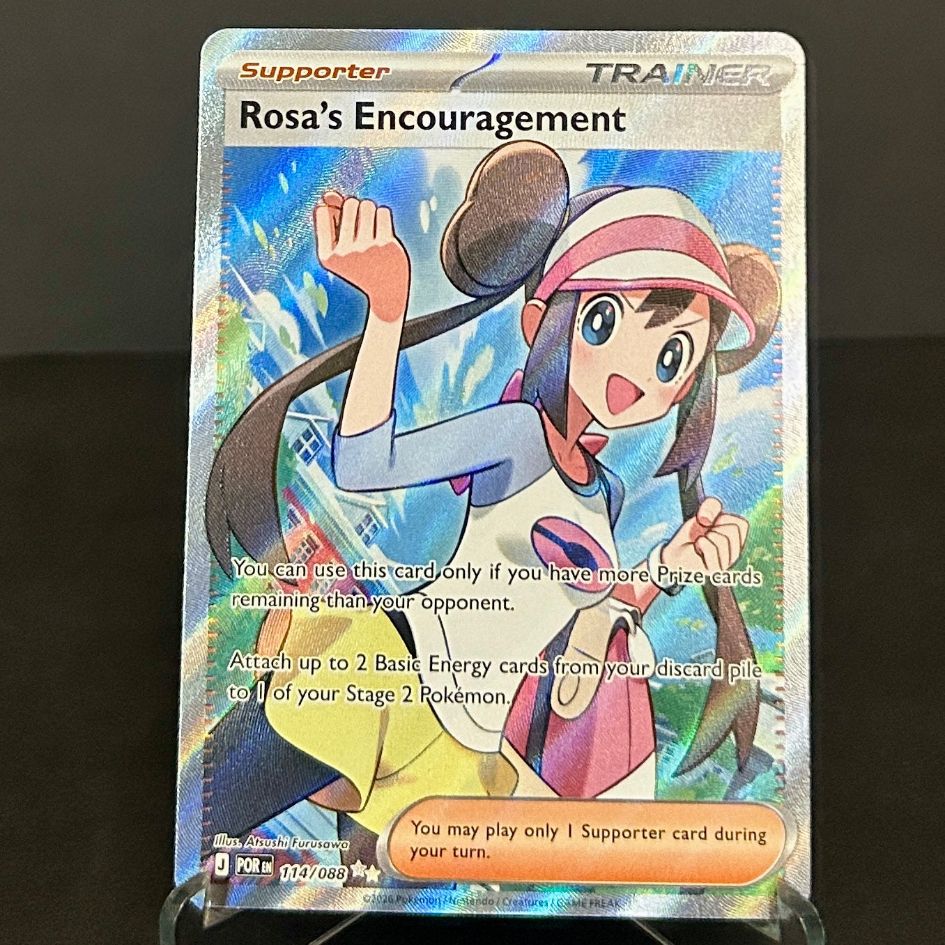 NM - Pokémon TCG - Rosa’s Encouragement 114/088 Full Art - Perfect Order