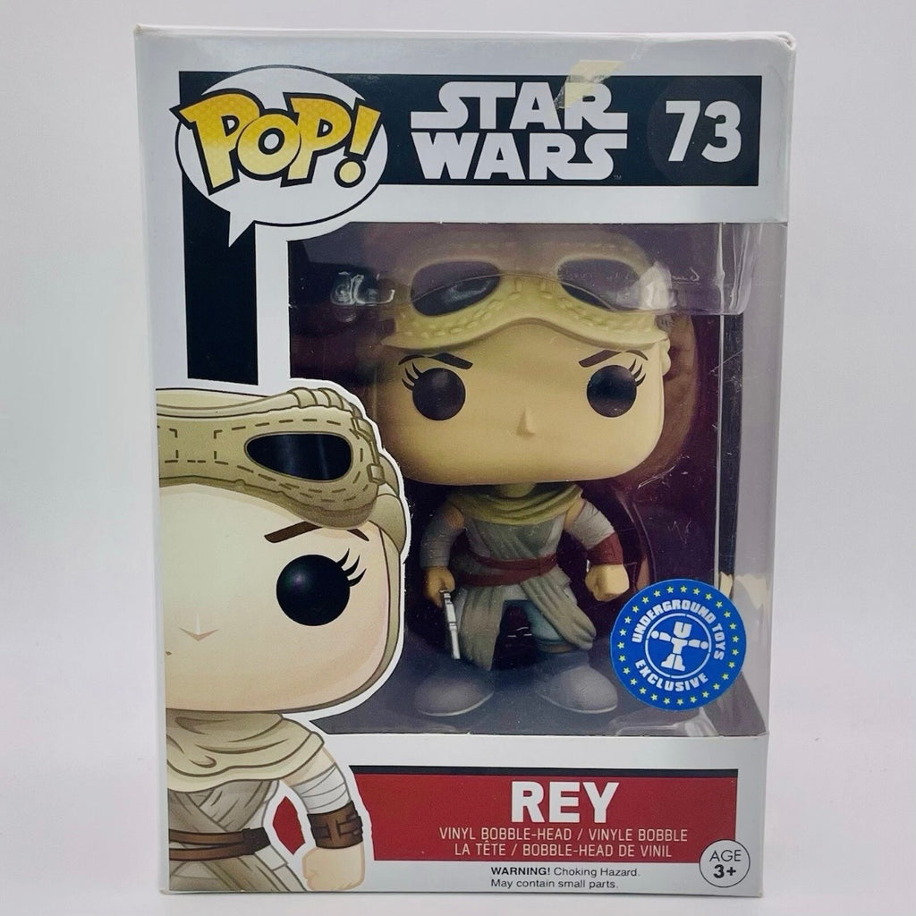Funko Pop! Star Wars: Rey #73 (Force Awakens) Underground Toys Exclusive (Box Damage)