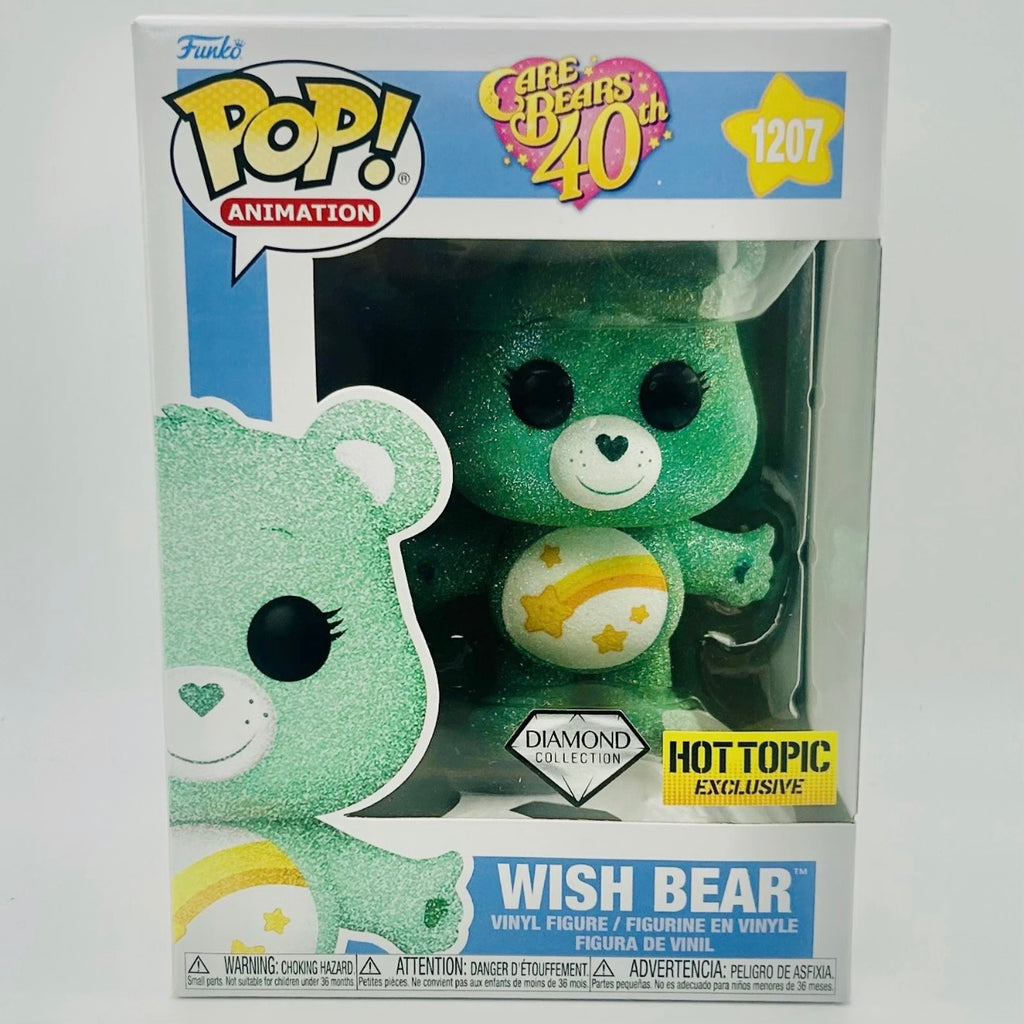 Funko Pop! Anitmation: Care Bears - Wish Bear #1207 Diamond Glitter- Hot Topic Exclusive