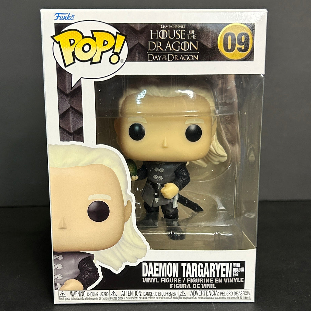 Funko Pop! House of the Dragon - Daemon Targaryen with Dragon Egg #09 (corner ding - see photos)