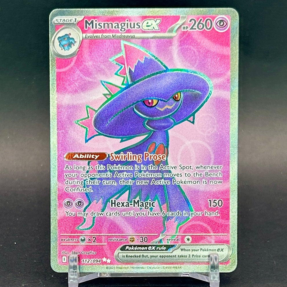 NM - Pokémon TCG - Mismagius EX 112/094 - Full Art Ultra Rare - Phantasmal Flames