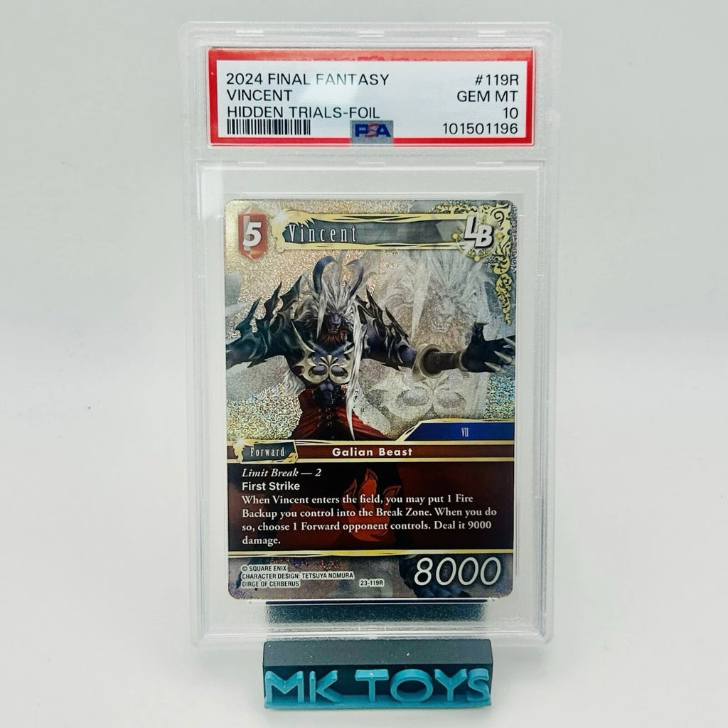 PSA 10 - Vincent Foil 119R - 2024 Final Fantasy Hidden Trials - POP 1 (Any Grade)