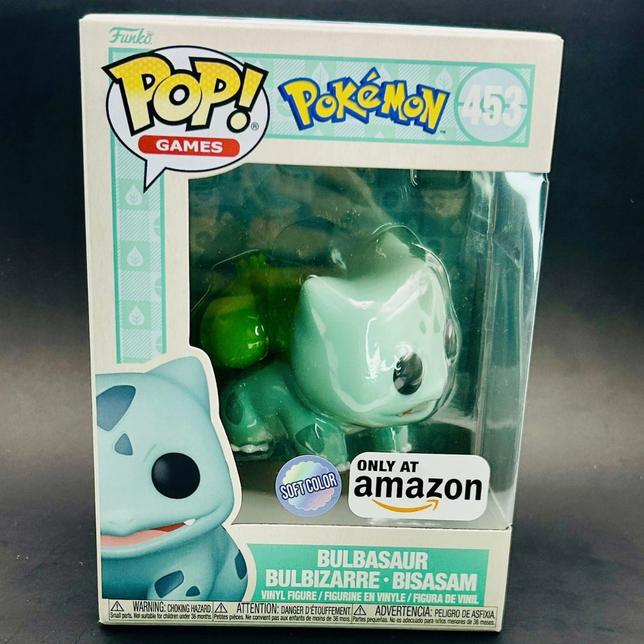 Funko Pop! Games: Pokémon -  Bulbasaur #453 Soft Color - Amazon Exclusive