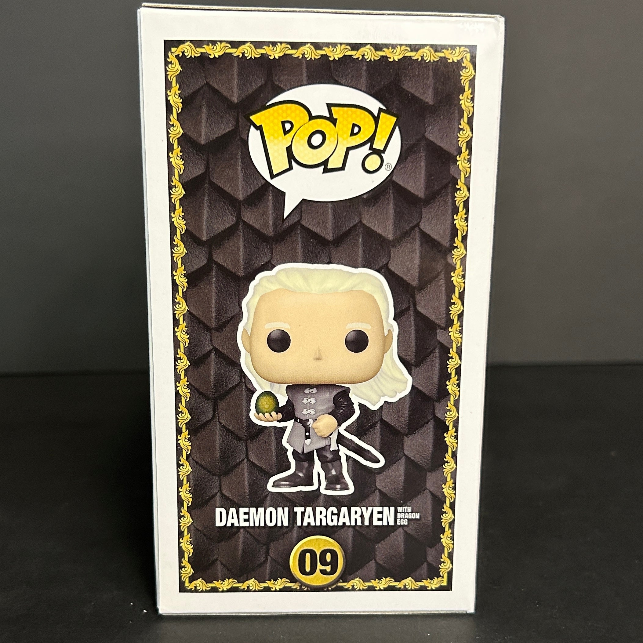 Funko Pop! House of the Dragon - Daemon Targaryen with Dragon Egg #09 (corner ding - see photos)