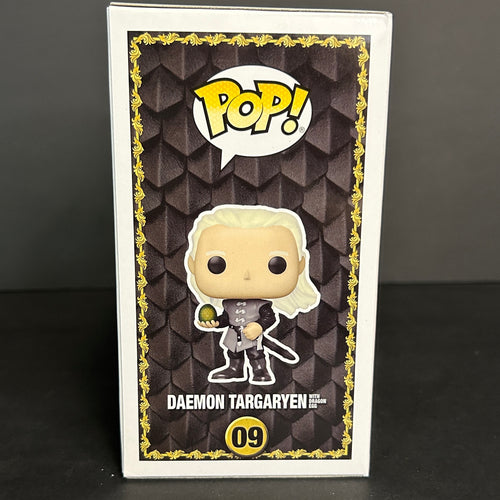 Funko Pop! House of the Dragon - Daemon Targaryen with Dragon Egg #09 (corner ding - see photos)