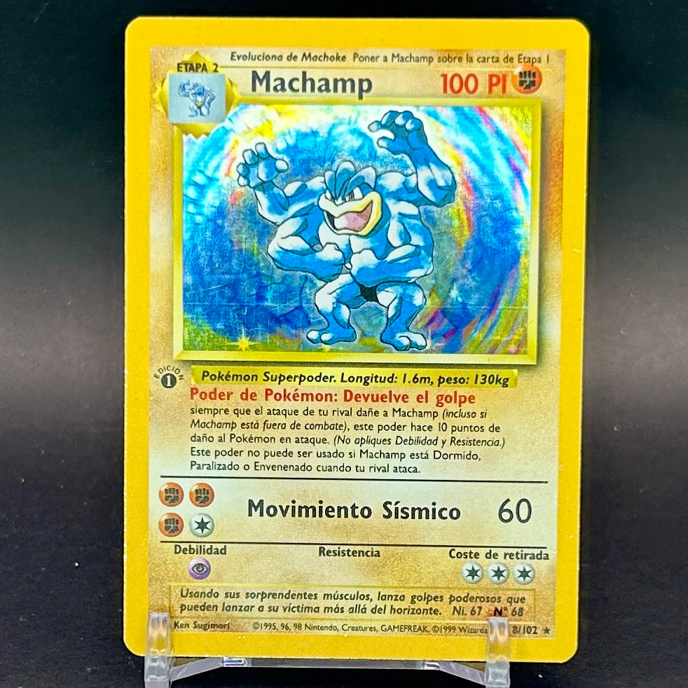 MP/HP - Pokémon TCG - Machamp 8/102 1st Edition - Base Set Unlimited - WOTC