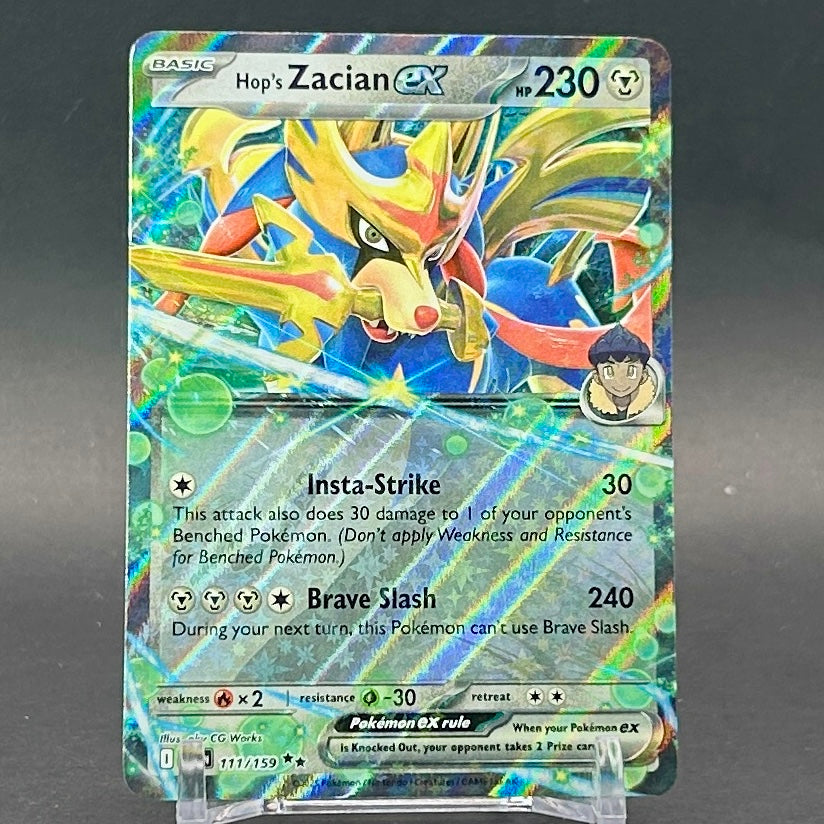 NM - Pokémon TCG - Hop’s Zacian EX 111/159 Double Rare Holo - Journey Together
