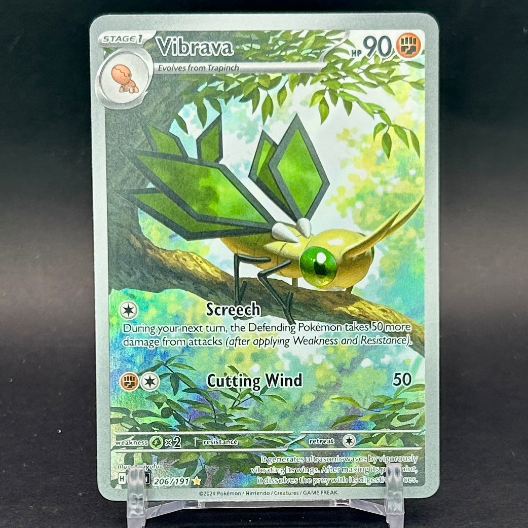 NM - Pokémon TCG - Vibrava 206/191 Illustration Rare - Surging Sparks