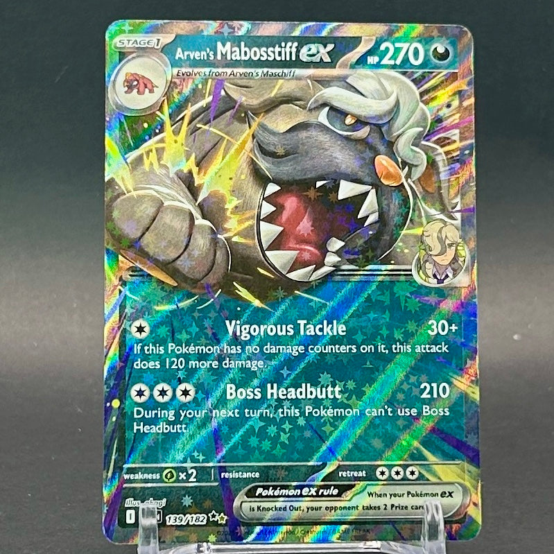 NM - Pokémon TCG - Arven’s Mabosstiff EX 139/182 Double Rare Holo - Destined Rivals