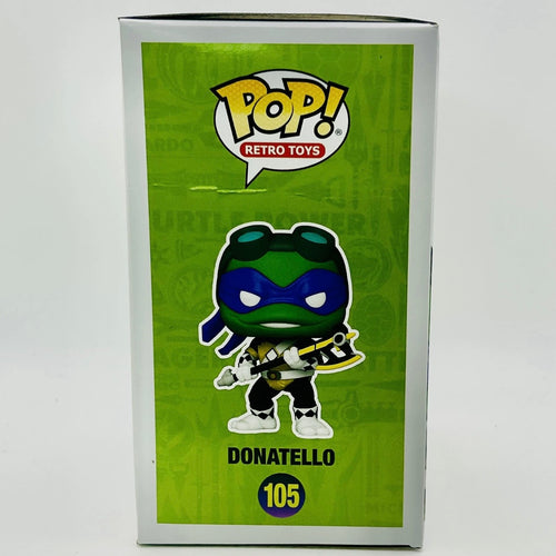 Funko Pop! Retro Toys: Teenage Mutant Ninja Turtles / Power Rangers: Donatello (Black Ranger) #105 - 2022 Summer Convention Exclusive (Box Crease)