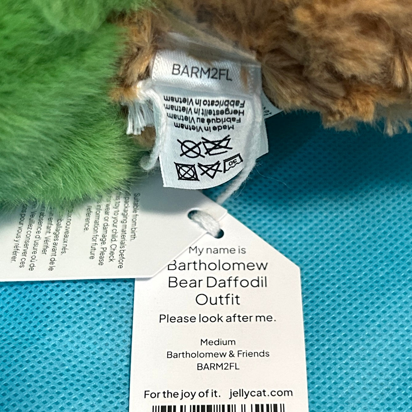 Jellycat Bartholomew Bear Daffodil